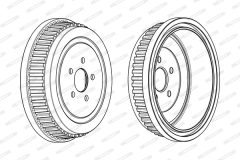 FERODO FDR329290 — Тормозной барабан