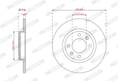FERODO DDF3167C — Disc de frână