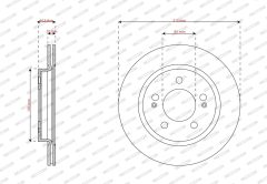 FERODO DDF3347C — Disc de frână