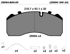 KALE 29094 300 24 — Plăcuțe de frână disc