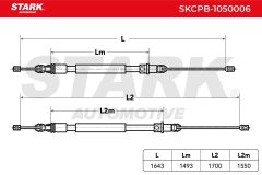 Stark SKCPB-1050006 — Cablu frână de mână