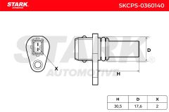 Stark SKCPS-0360140 — Senzor de turație cutie de viteze automată
