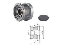 GOOM AP-0158 — Fulie cu roată liberă alternator