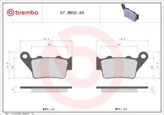 BREMBO 07BB0265 — Plăcuțe de frână disc