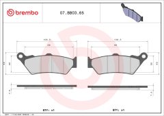 BREMBO 07BB0365 — Plăcuțe de frână disc