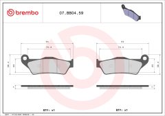 BREMBO 07BB0483 — Plăcuțe de frână disc
