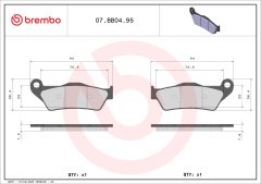 BREMBO 07BB0495 — Plăcuțe de frână disc