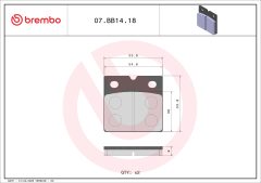 BREMBO 07BB1418 — Plăcuțe de frână disc