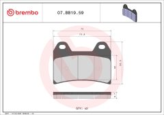 BREMBO 07BB1959 — Plăcuțe de frână disc