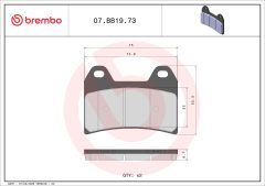 BREMBO 07BB1973 — Plăcuțe de frână disc