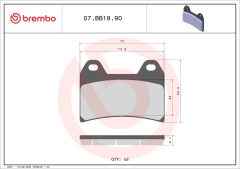 BREMBO 07BB1990 — Plăcuțe de frână disc