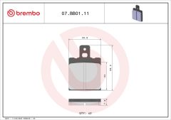 BREMBO 07BB0111 — Plăcuțe de frână disc