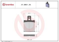 BREMBO 07BB0135 — Plăcuțe de frână disc