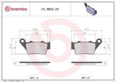 BREMBO 07BB0225 — Plăcuțe de frână disc