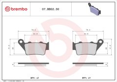 BREMBO 07BB0230 — Plăcuțe de frână disc