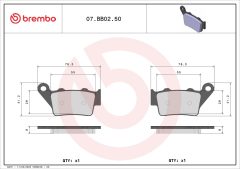 BREMBO 07BB0250 — Plăcuțe de frână disc