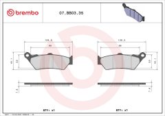 BREMBO 07BB0335 — Plăcuțe de frână disc