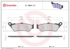 BREMBO 07BB0347 — Plăcuțe de frână disc