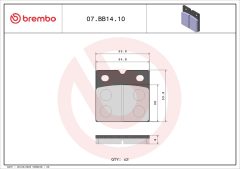 BREMBO 07BB1410 — Plăcuțe de frână disc