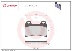 BREMBO 07BB1910 — Plăcuțe de frână disc