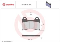 BREMBO 07BB1950 — Plăcuțe de frână disc