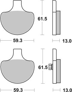 BREMBO 07HD0614 — Plăcuțe de frână disc