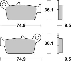 BREMBO 07HO2608 — Plăcuțe de frână disc