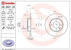 BREMBO 08.2631.34 — Тормозной диск