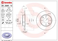 BREMBO 08.2985.10 — Disc de frână