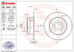 BREMBO 08.3441.24 — Тормозной диск