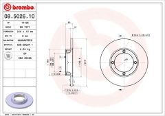 BREMBO 08.5026.10 — Disc de frână