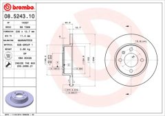 BREMBO 08.5243.10 — Тормозной диск