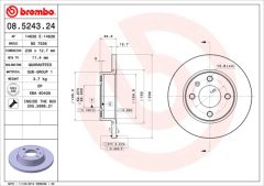 BREMBO 08.5243.24 — Тормозной диск