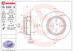 BREMBO 08.5569.14 — Disc de frână