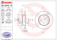 BREMBO 08.5878.10 — Тормозной диск