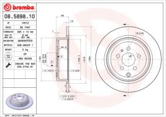 BREMBO 08.5898.10 — Тормозной диск