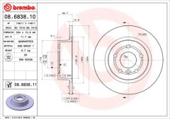 BREMBO 08.6838.10 — Тормозной диск
