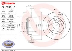 BREMBO 08.6898.10 — Тормозной диск