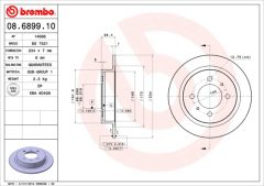 BREMBO 08.6899.10 — Тормозной диск