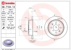 BREMBO 08.7104.11 — Disc de frână
