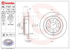 BREMBO 08.7107.10 — Disc de frână