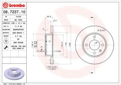 BREMBO 08.7237.10 — Тормозной диск
