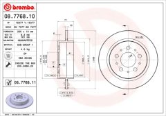 BREMBO 08.7768.10 — Тормозной диск