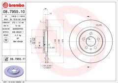 BREMBO 08.7955.10 — Disc de frână