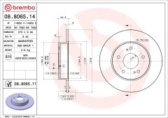 BREMBO 08.8065.11 — Disc de frână
