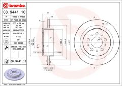 BREMBO 08.9441.10 — Тормозной диск