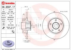 BREMBO 08.9597.17 — Тормозной диск