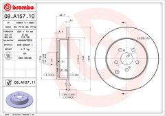 BREMBO 08.A157.10 — Disc de frână