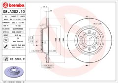 BREMBO 08.A202.11 — Disc de frână
