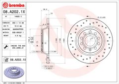 BREMBO 08.A202.1X — Disc de frână